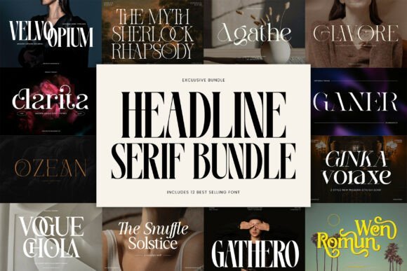 Headline Serif Bundle Font font preview
