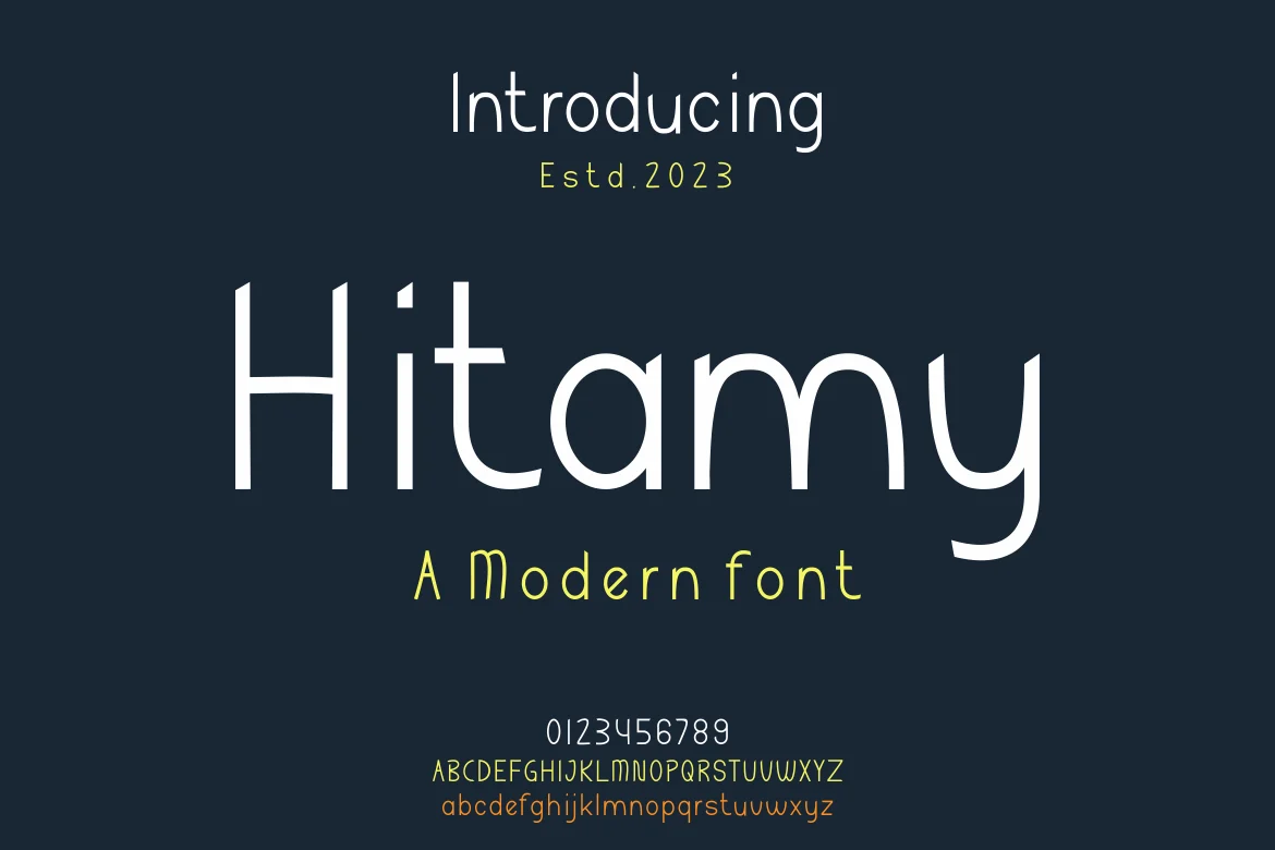 Hitamy Font font preview