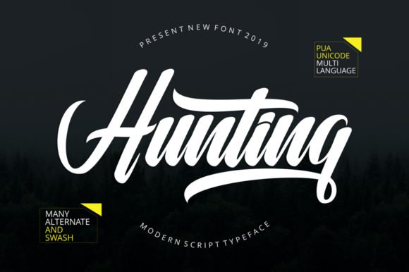 Hunting Font font preview