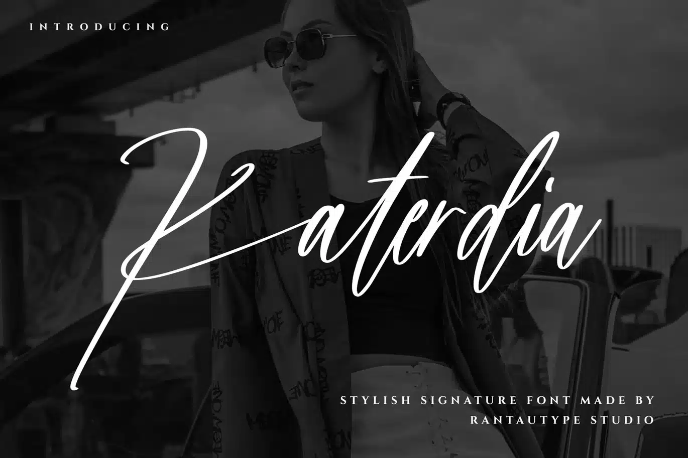 Katerdia Stylish Signature Font font preview