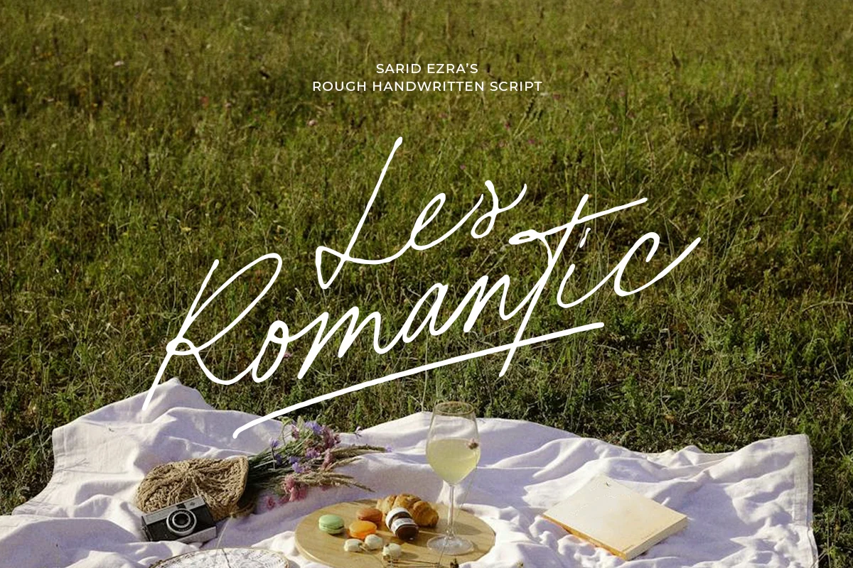 Les Romantic – Rough Handwritten Font font preview