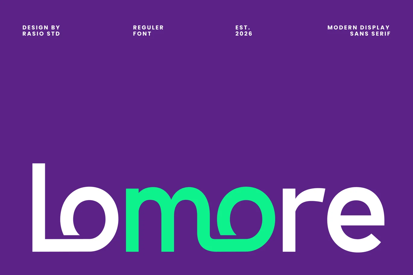 Lomore Modern Display Sans Serif Font font preview