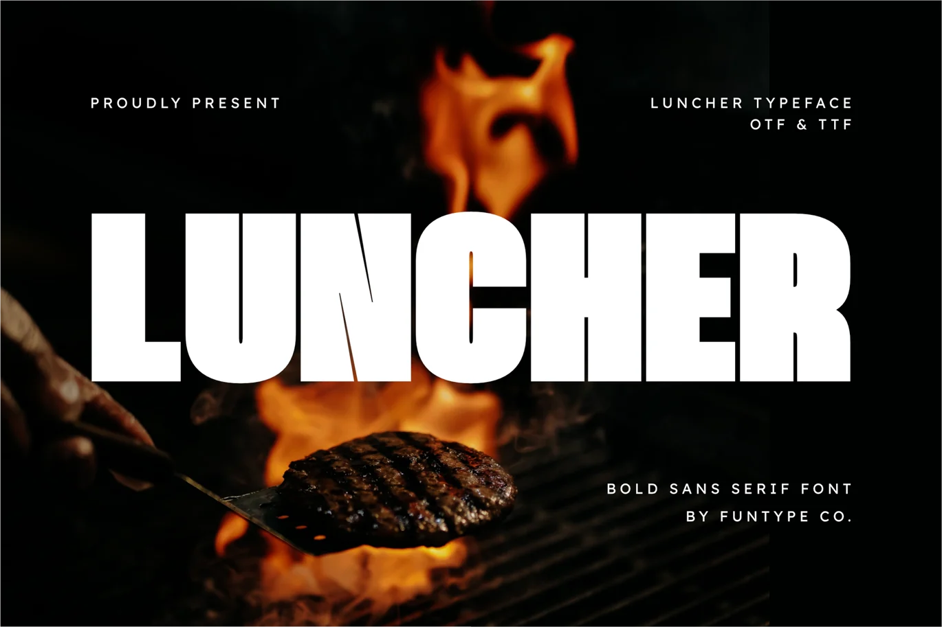 Luncher – Bold Sans Serif Font font preview