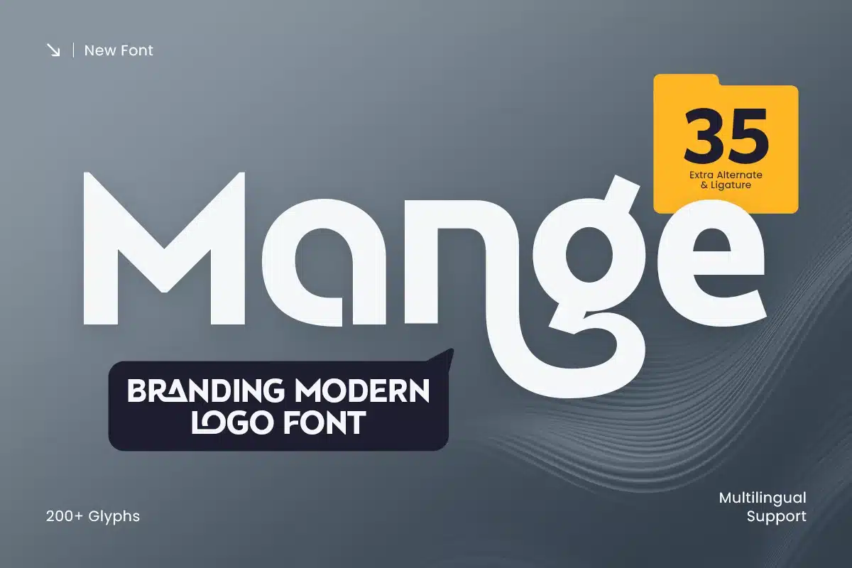 Mange – Branding Modern Logo Font font preview