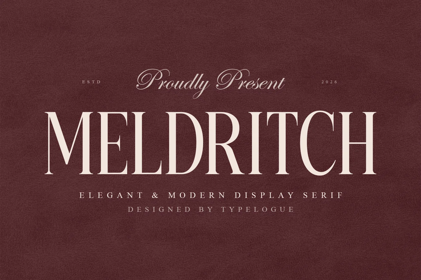 Meldritch – Stylish Serif Display Font font preview