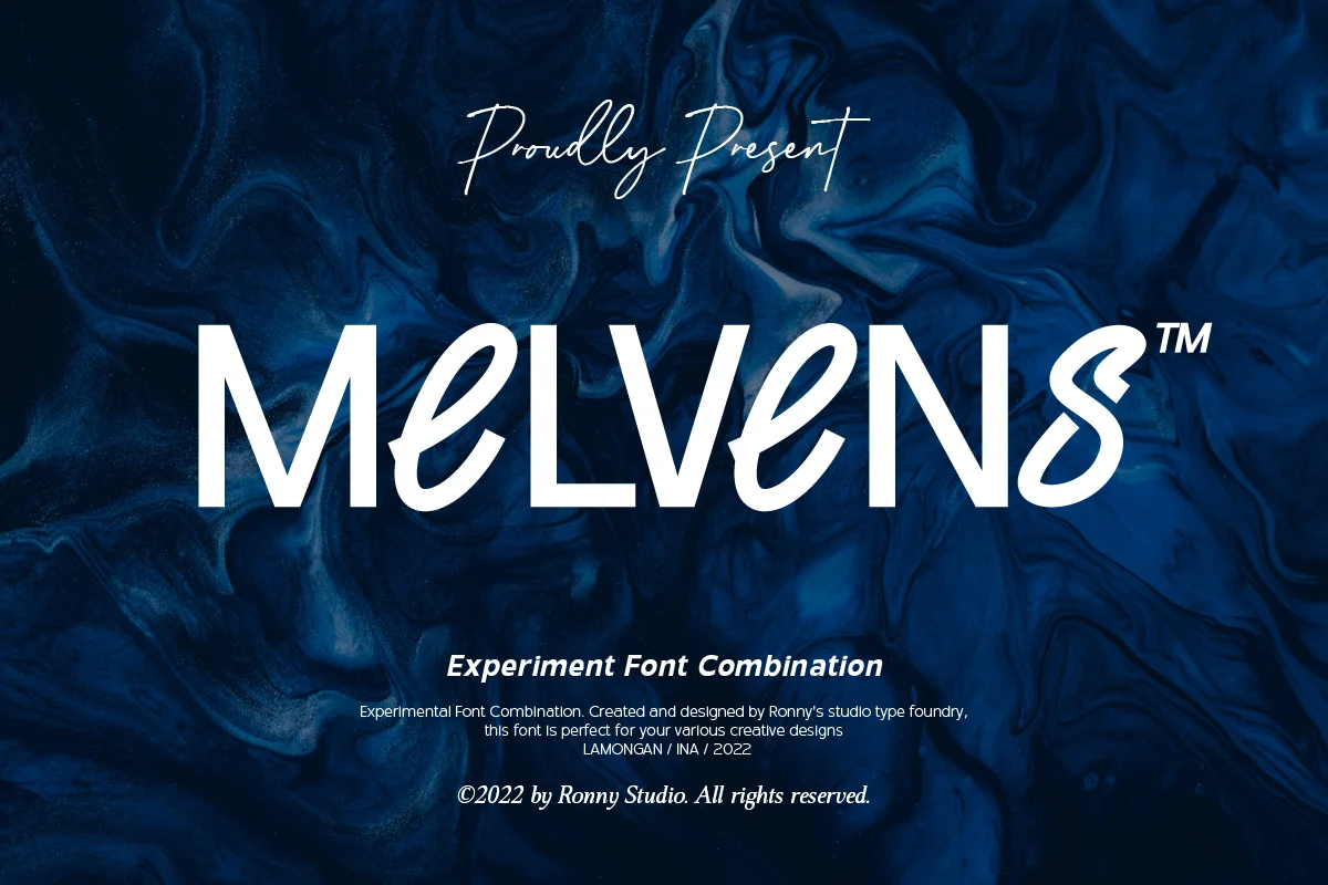 Melvens – Experiment Font Combination font preview