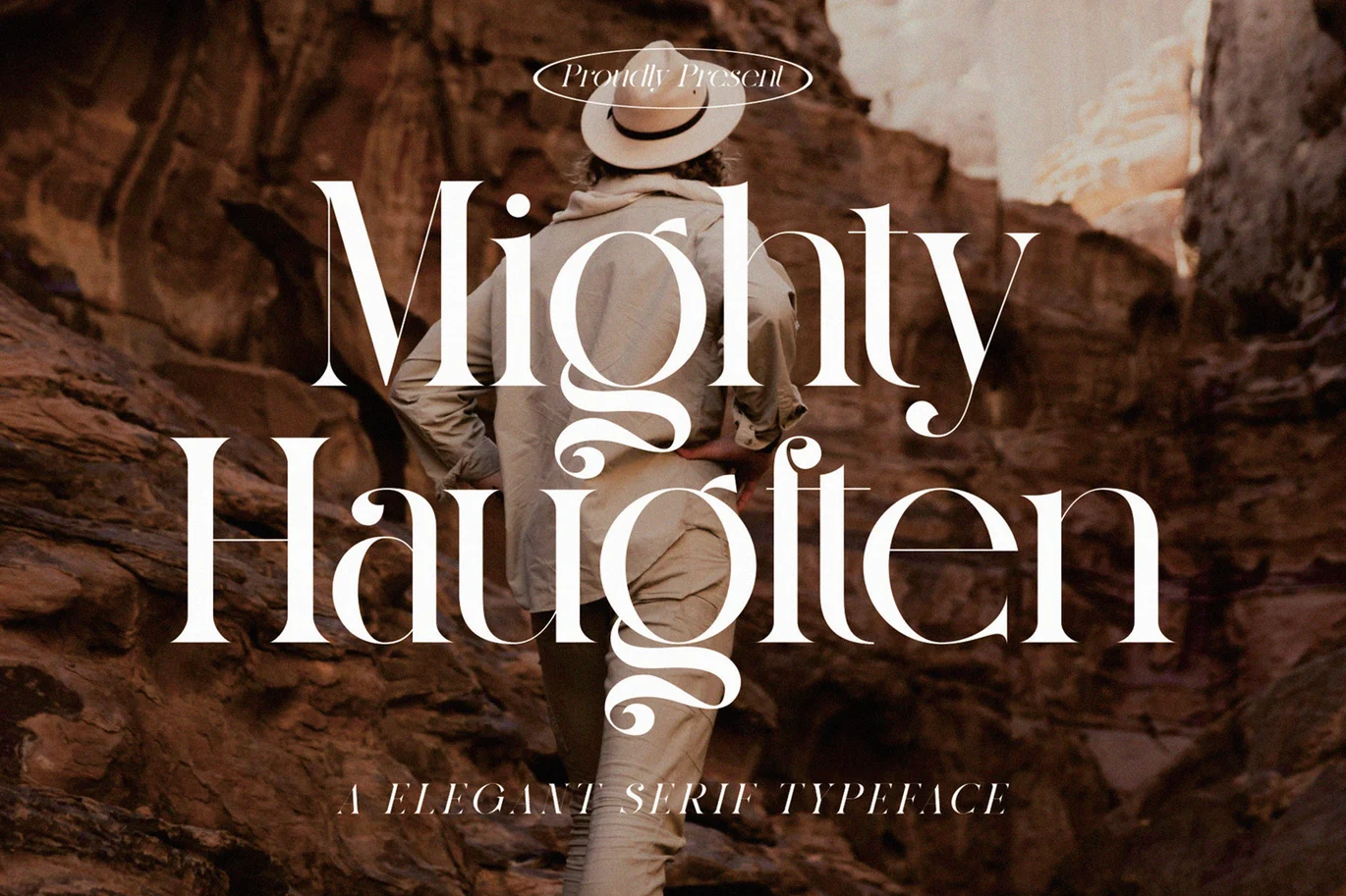 Mighty Haugften Elegant Serif Typeface Font font preview