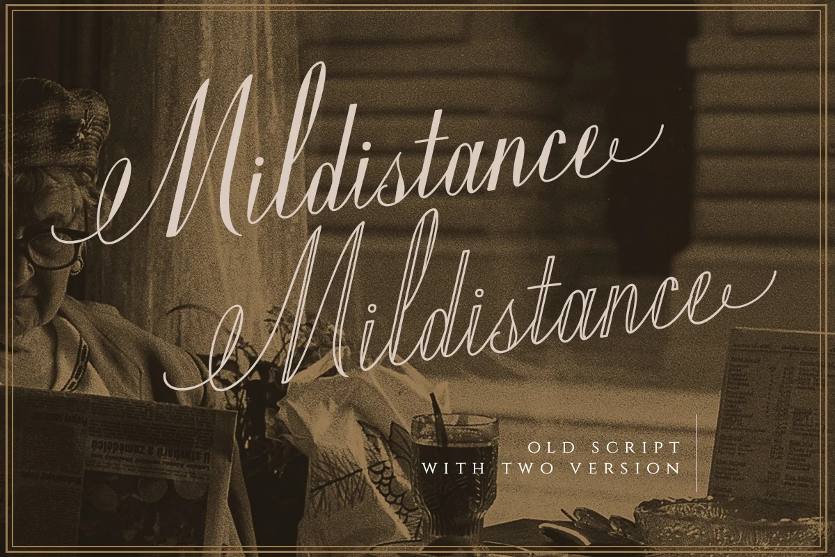 Mildistance – Old Script Font font preview