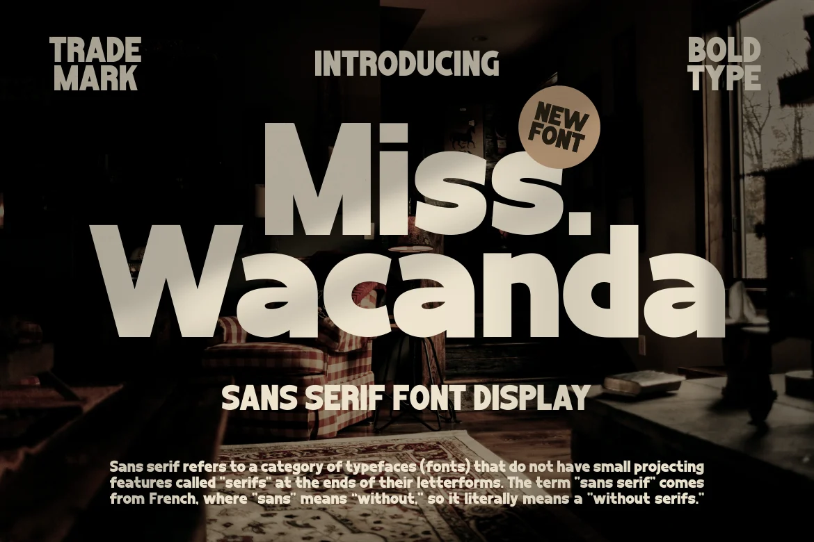 Miss Wacanda – Sans Serif Font Display font preview
