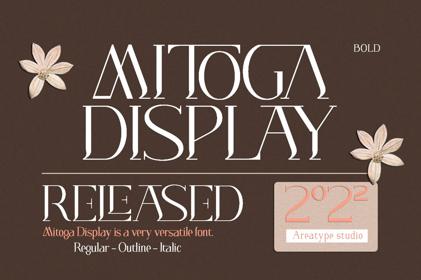 Mitoga display Font font preview