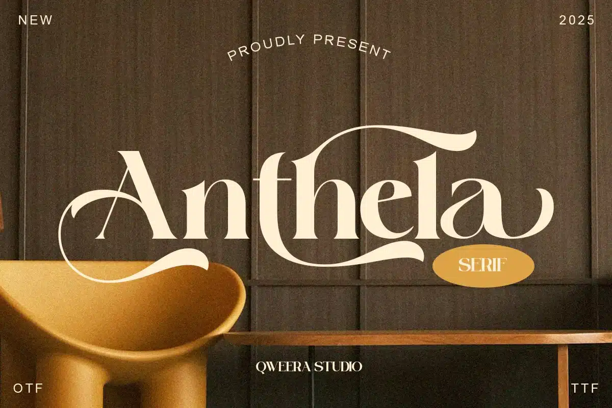 Modern Branding Swash – Anthela Font font preview