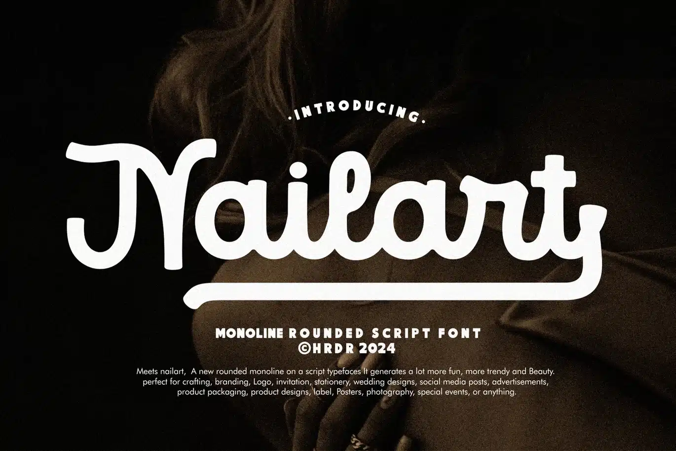 Nailart – Monoline Rounded Font font preview