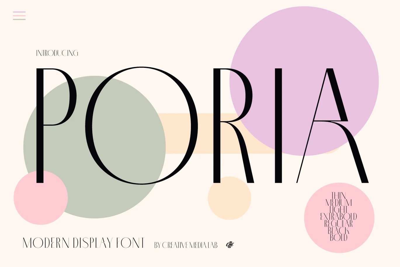 Poria – Modern Branding Logo font font preview