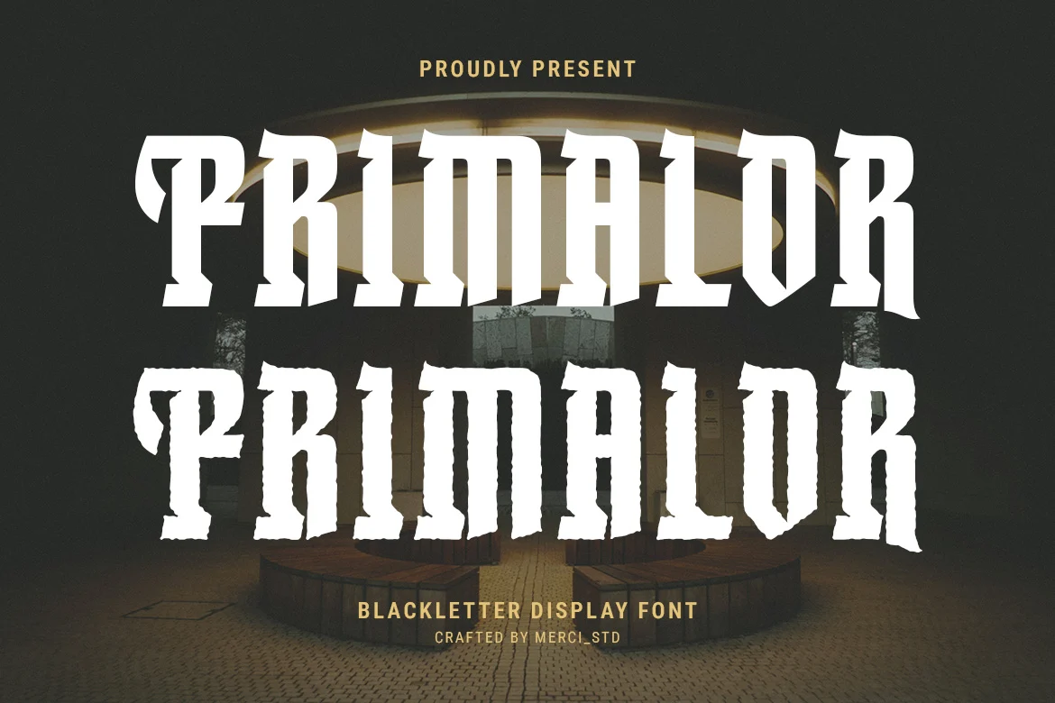 Primalor – Blackletter Display Font font preview