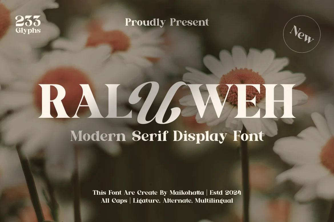 Raluweh – Modern Serif Display Font font preview