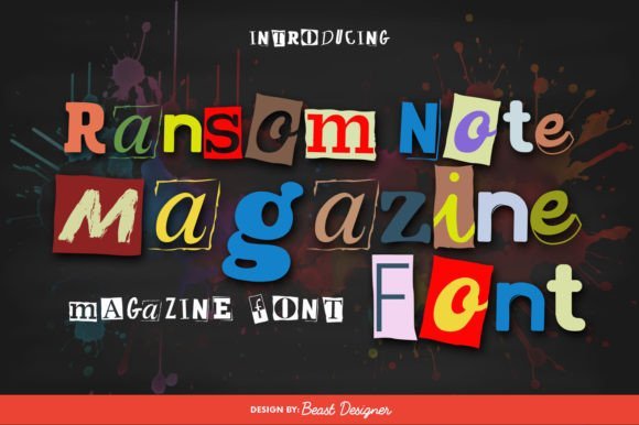 Ransom Note Magazine Font font preview