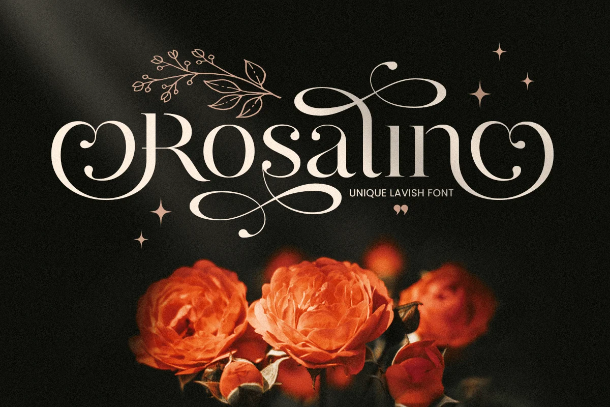 Rosalin – Unique Valentine Lavish Font font preview
