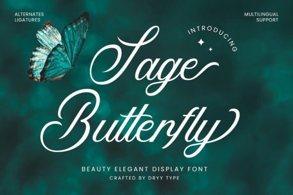 Sage Butterfly Font font preview
