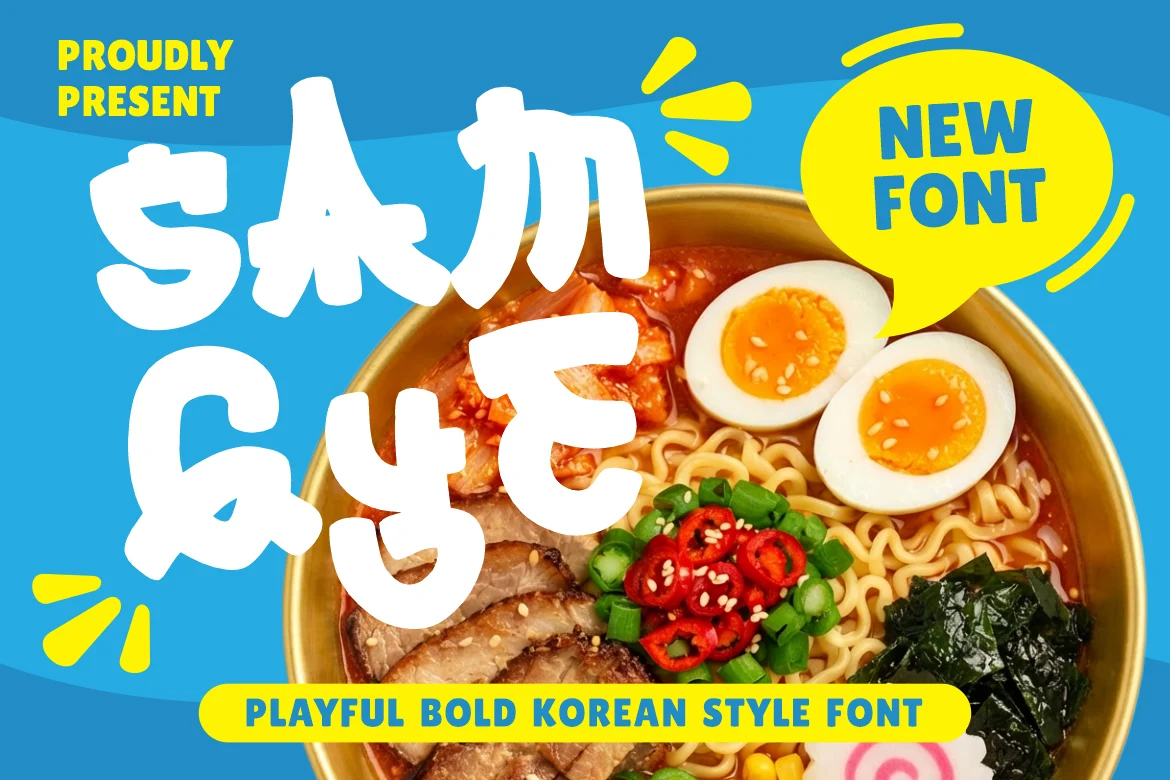 Samgye Style Bold Korean Style Font font preview