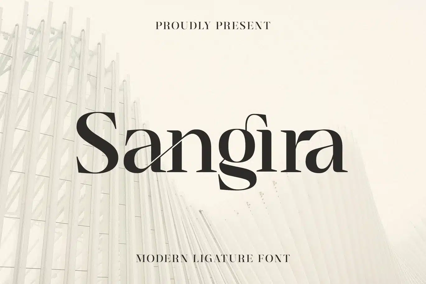 Sangira – Modern Ligature Serif Font font preview