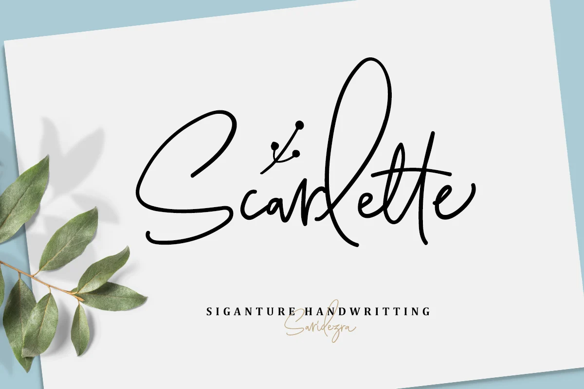 Scarlette Script Font font preview