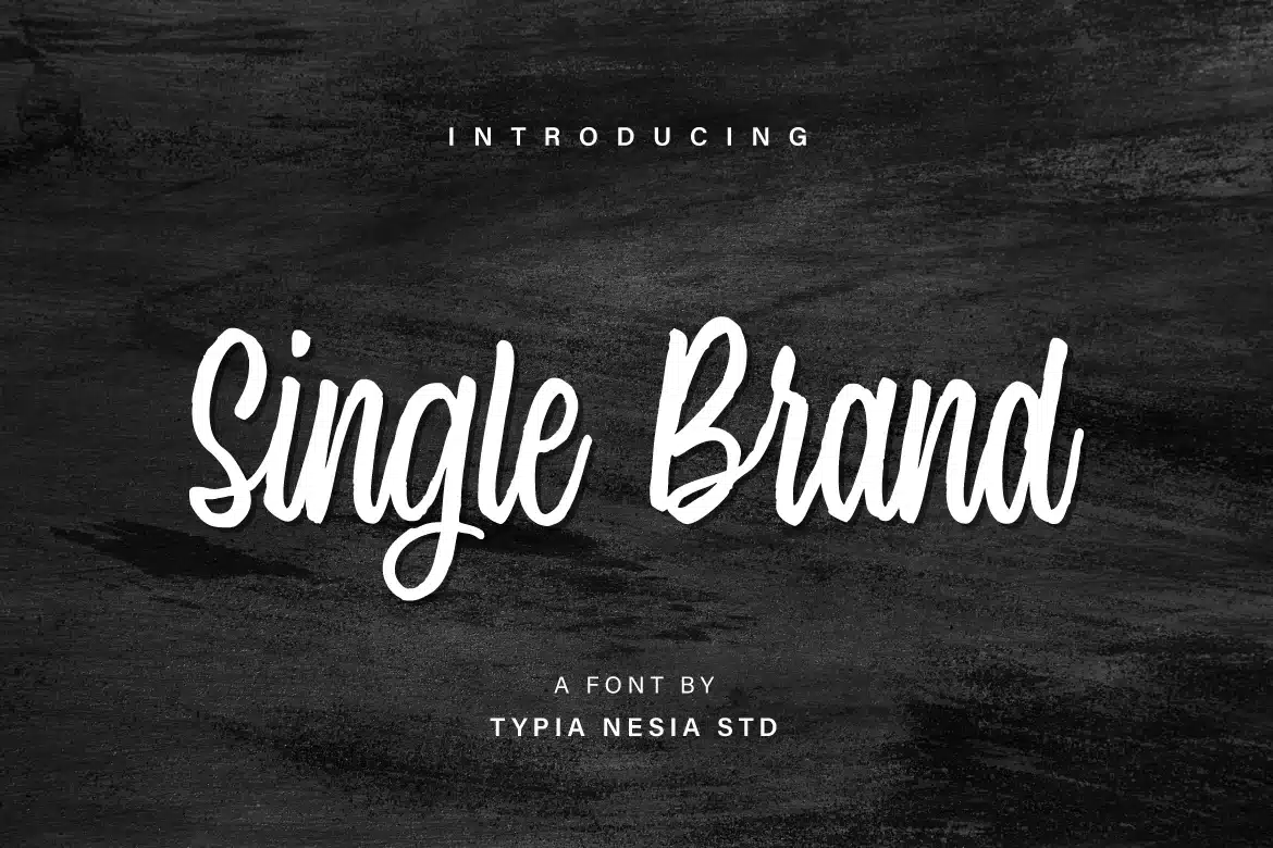 Single Brand Font font preview