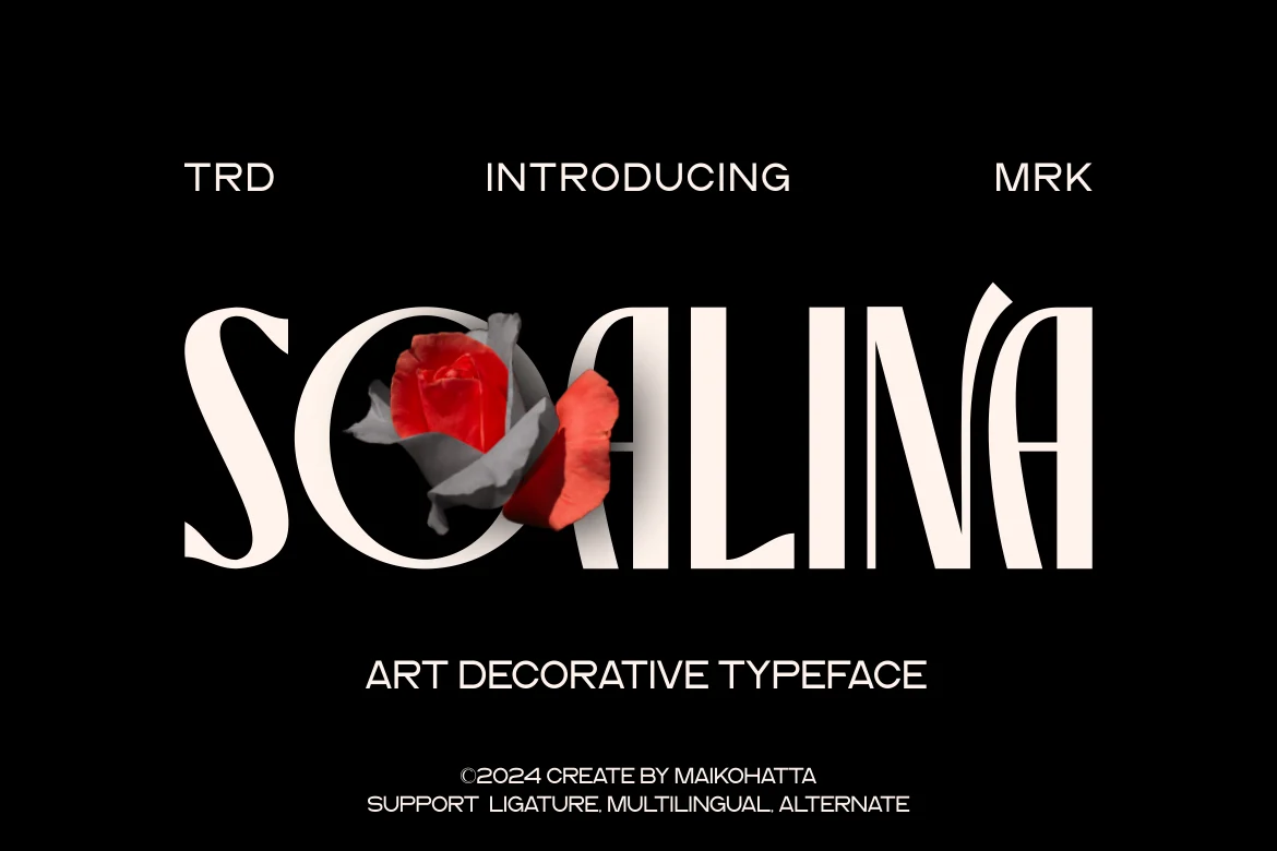 Soalina – Art Decorative Typeface Font font preview