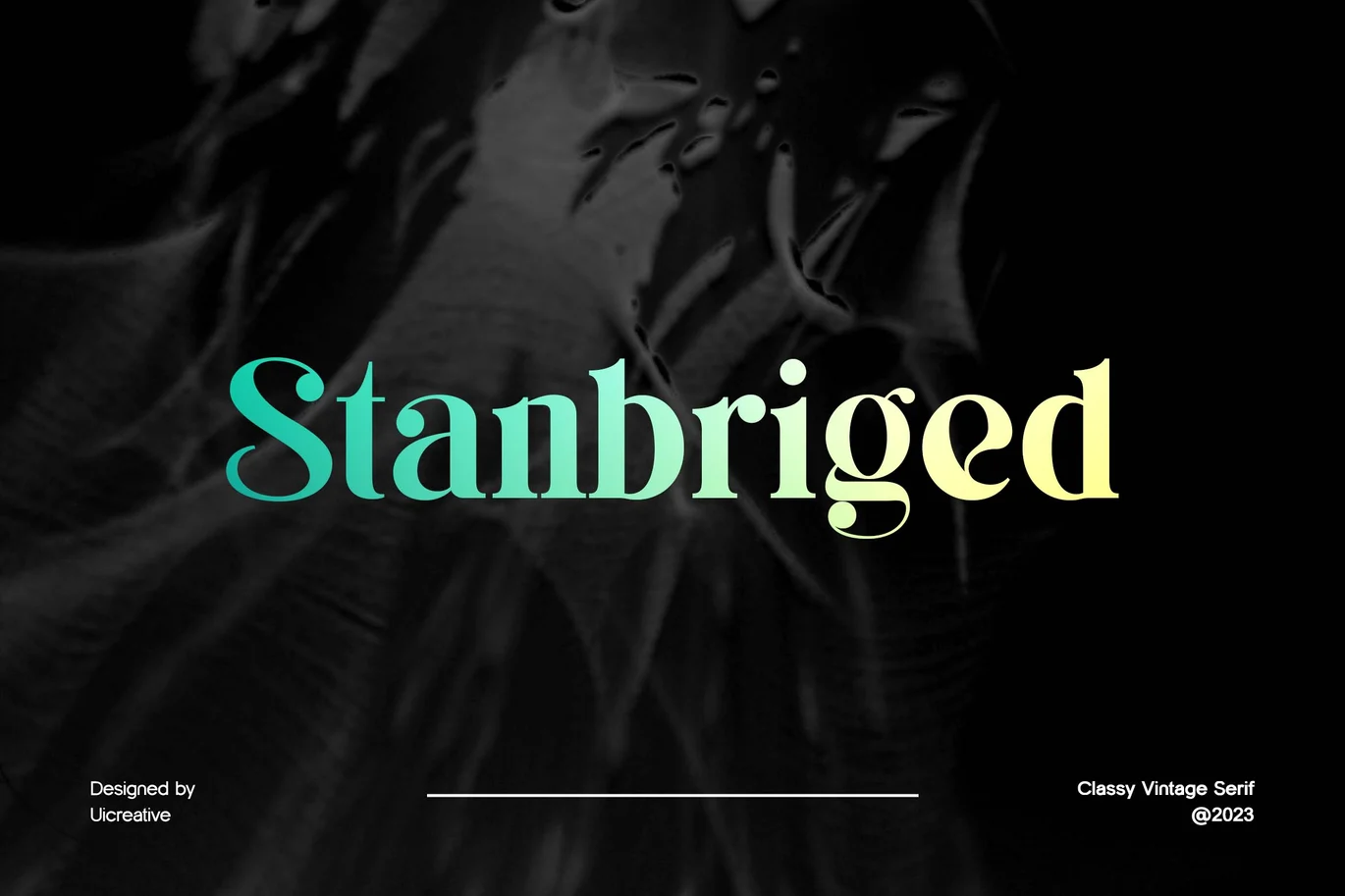 Stanbriged Magazine Headline Font font preview