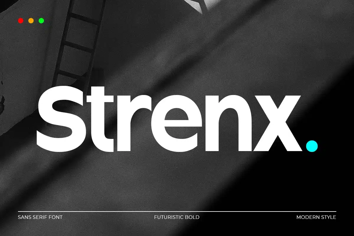 Strenx – Modern Futuristic Font for Branding font preview