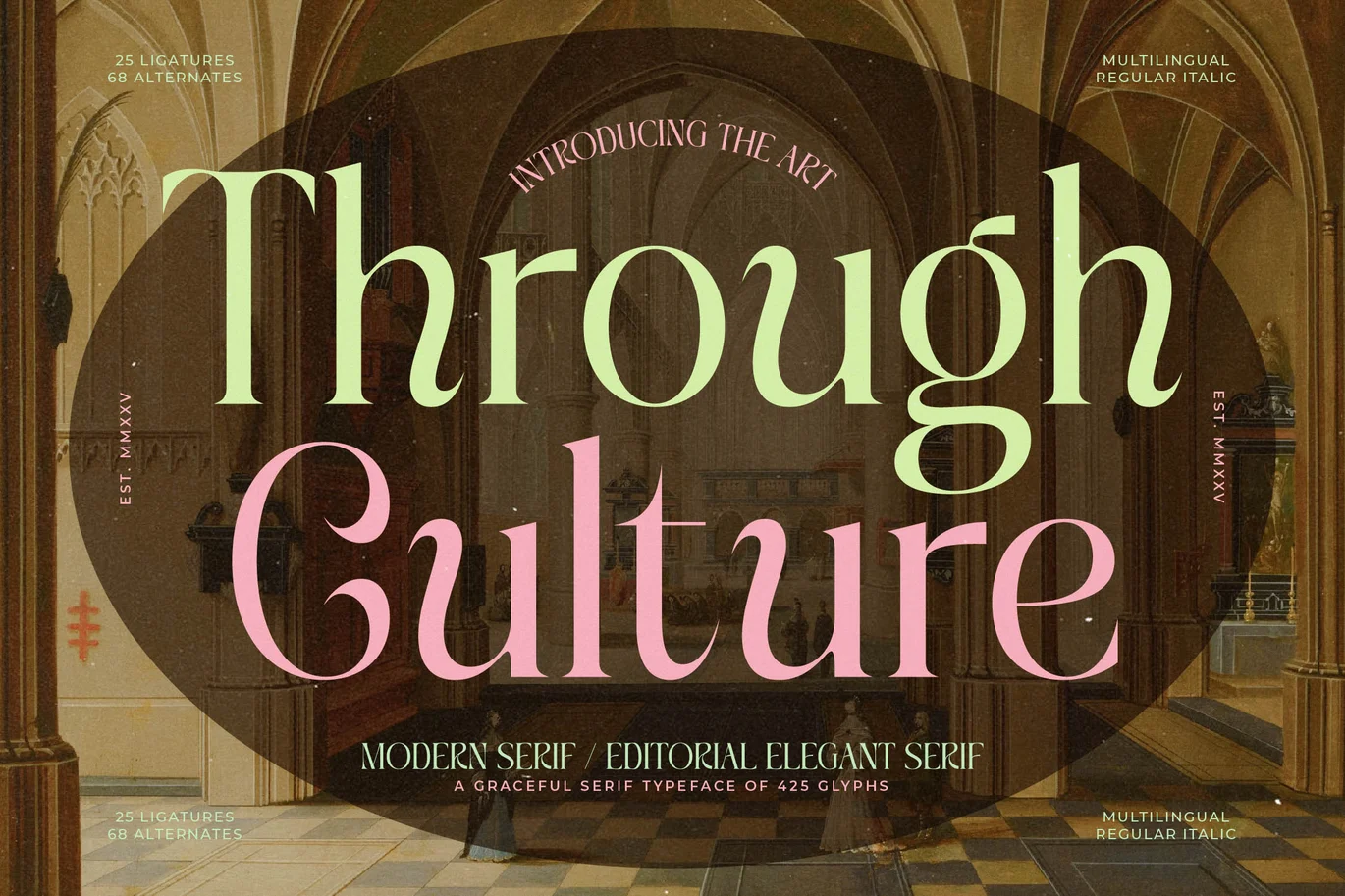 Through Culture – Editorial Elegant Serif Font font preview
