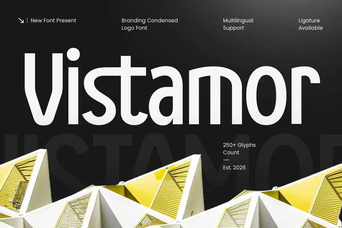 Vistamor – Branding Condensed Logo Font font preview