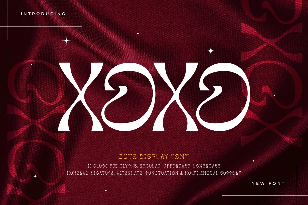 XOXO – Playful & Cute Valentine Font font preview