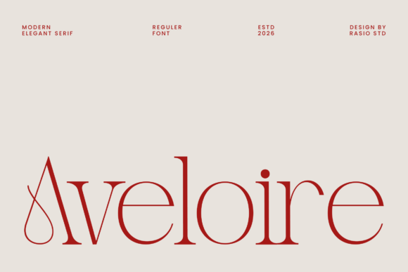 Aveloire Font font preview
