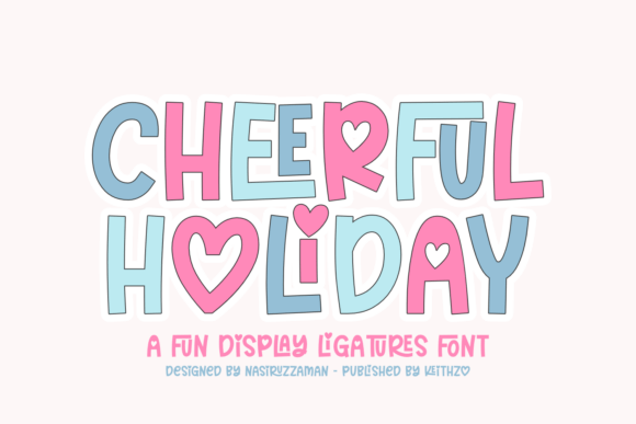 Cheerful Holiday Font font preview