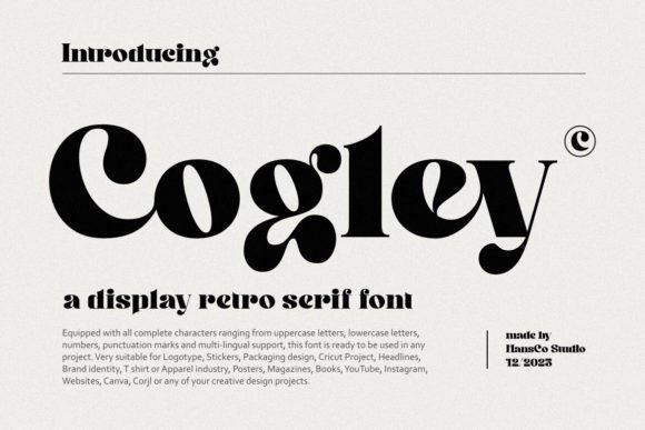 Cogley Font font preview
